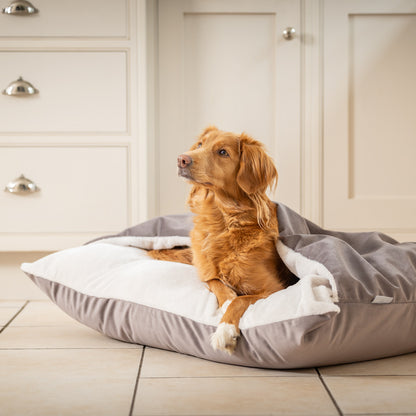 Sleepy Burrows Bed In Silt Velvet By Lords & Labradors