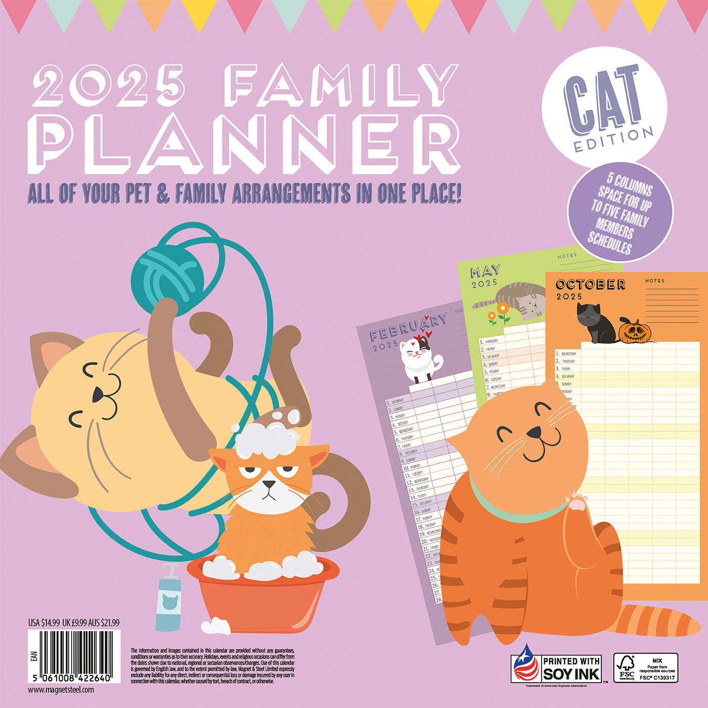 Monthly Cat Planner Calendar 2025