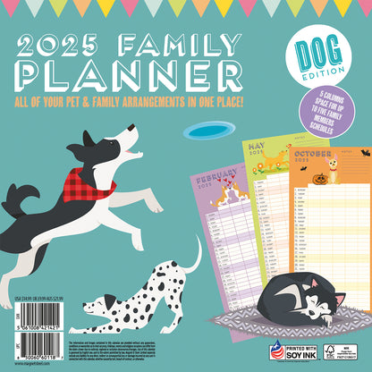 Monthly Dog Planner Calendar 2025