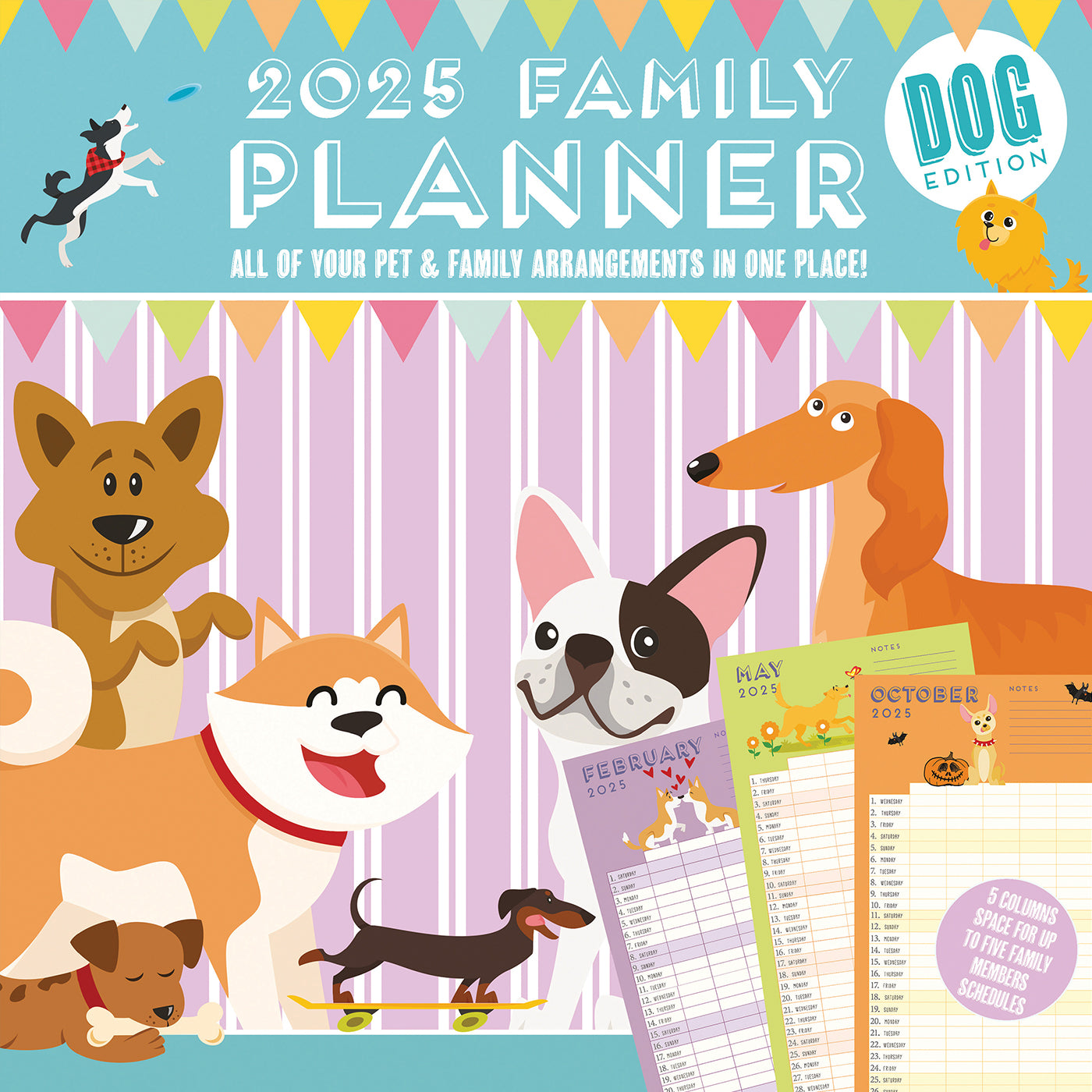 Monthly Dog Planner Calendar 2025