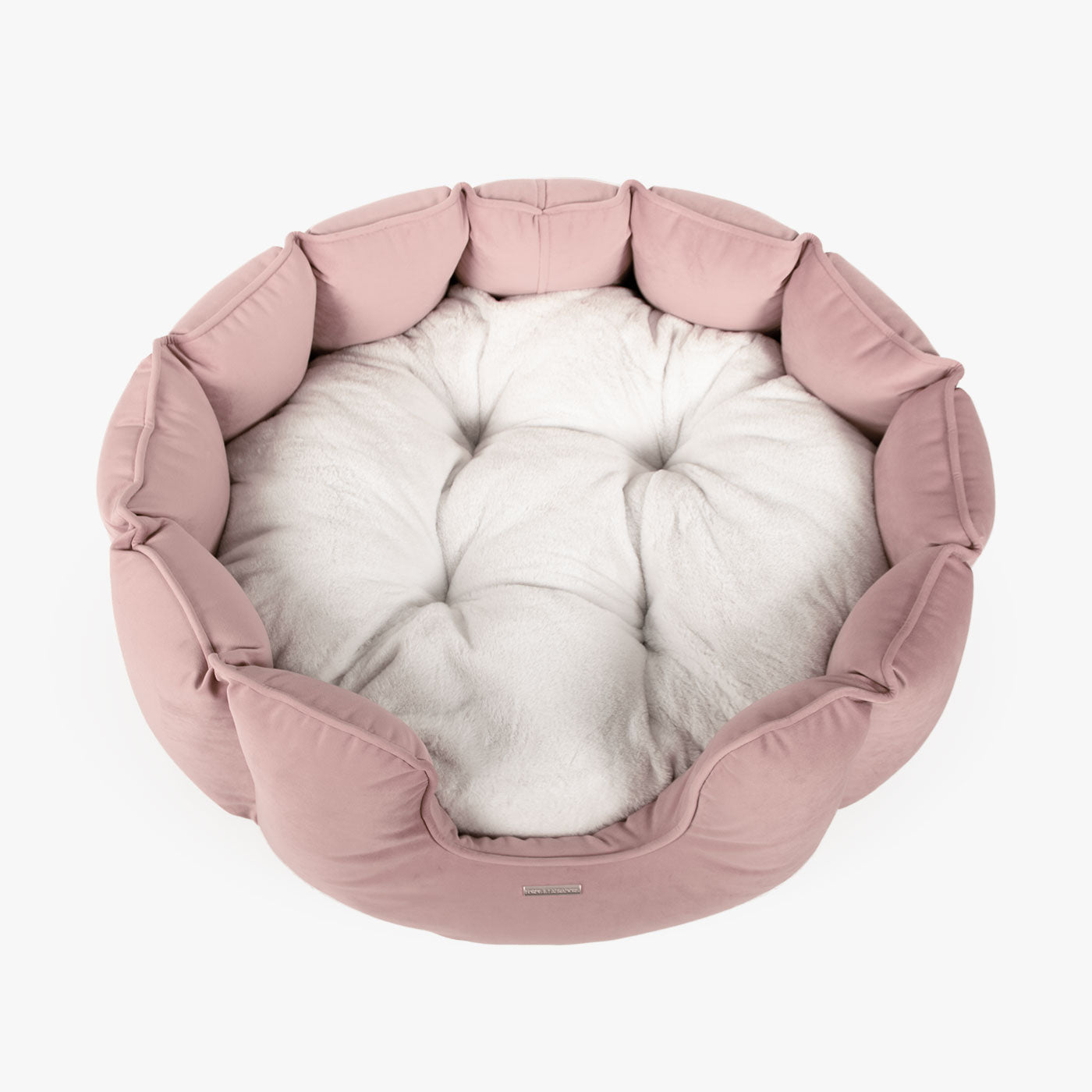 High Wall Bed With Removable Covers in Blossom Velvet by Lords Labradors
