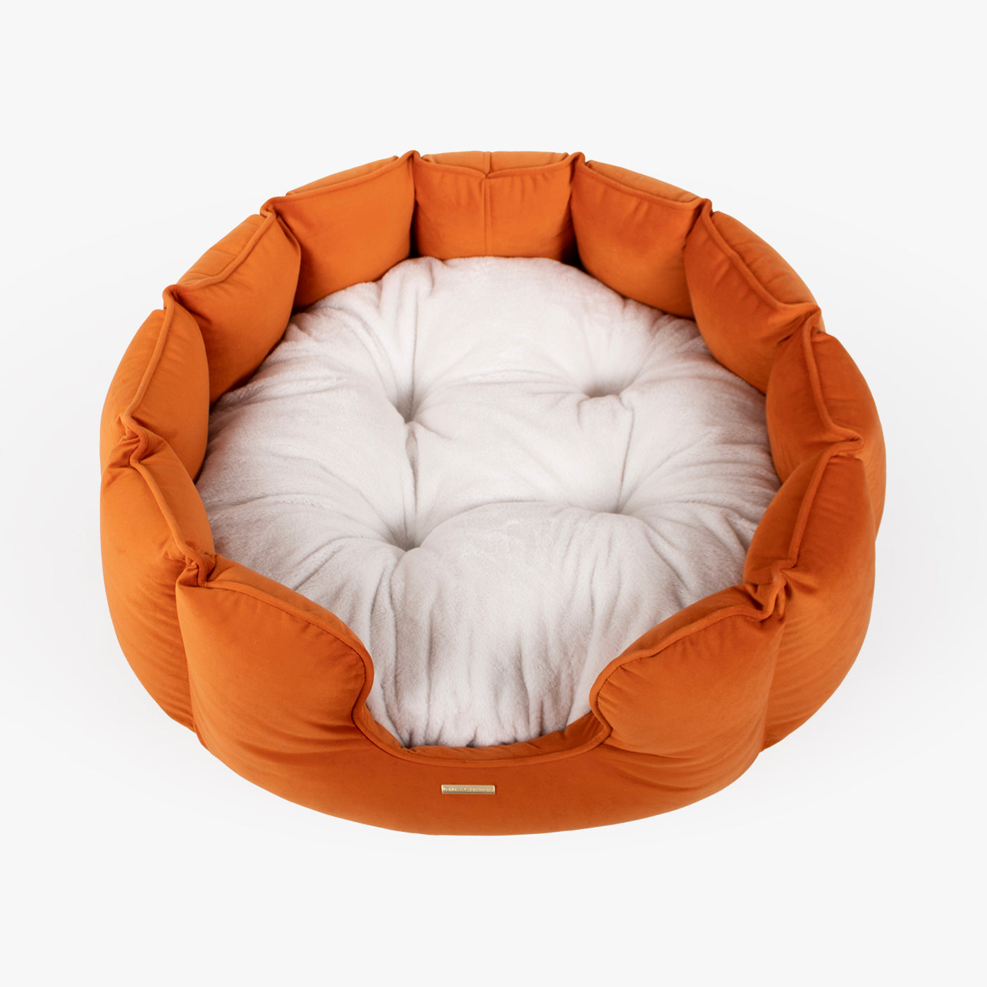 High Wall Dog Bed In Pumpkin Velvet Beds For Dogs Lords Labradors