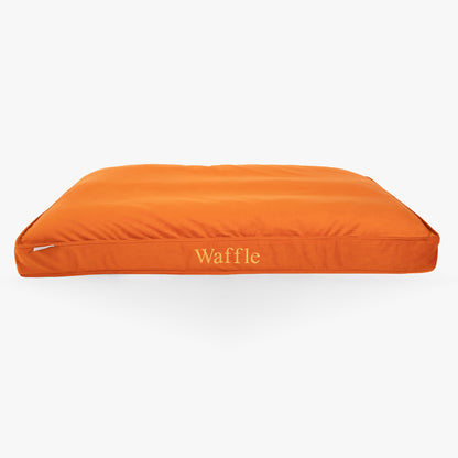 Dog Cushion in Pumpkin Velvet by Lords & Labradors