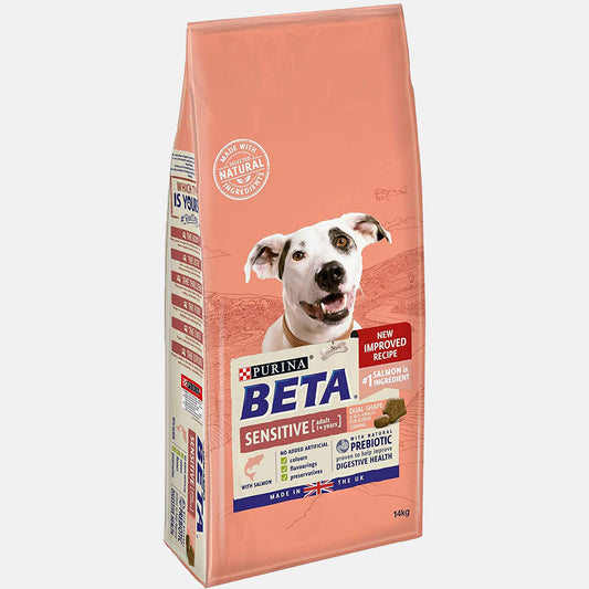 Purina Beta Adult Sensitive Dry Dog Food with Salmon 14KG