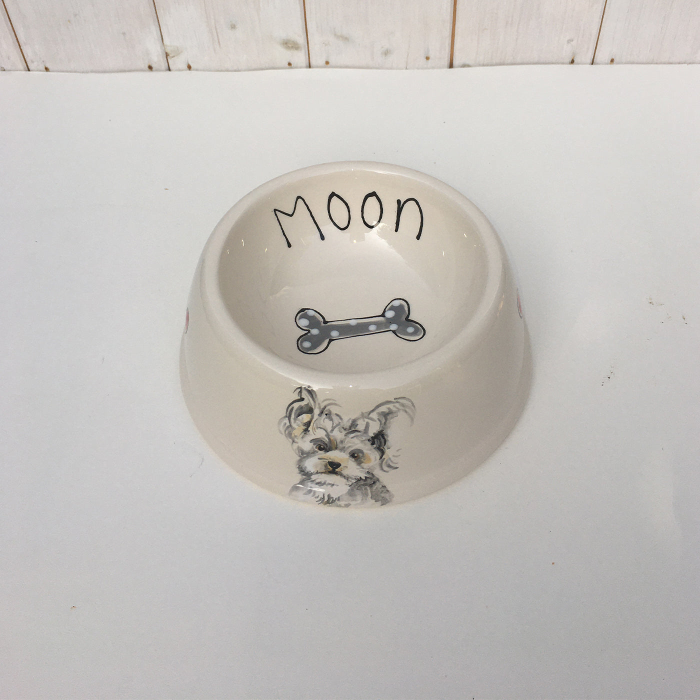 Portrait Dog Bowl by Purple Glaze - Angled