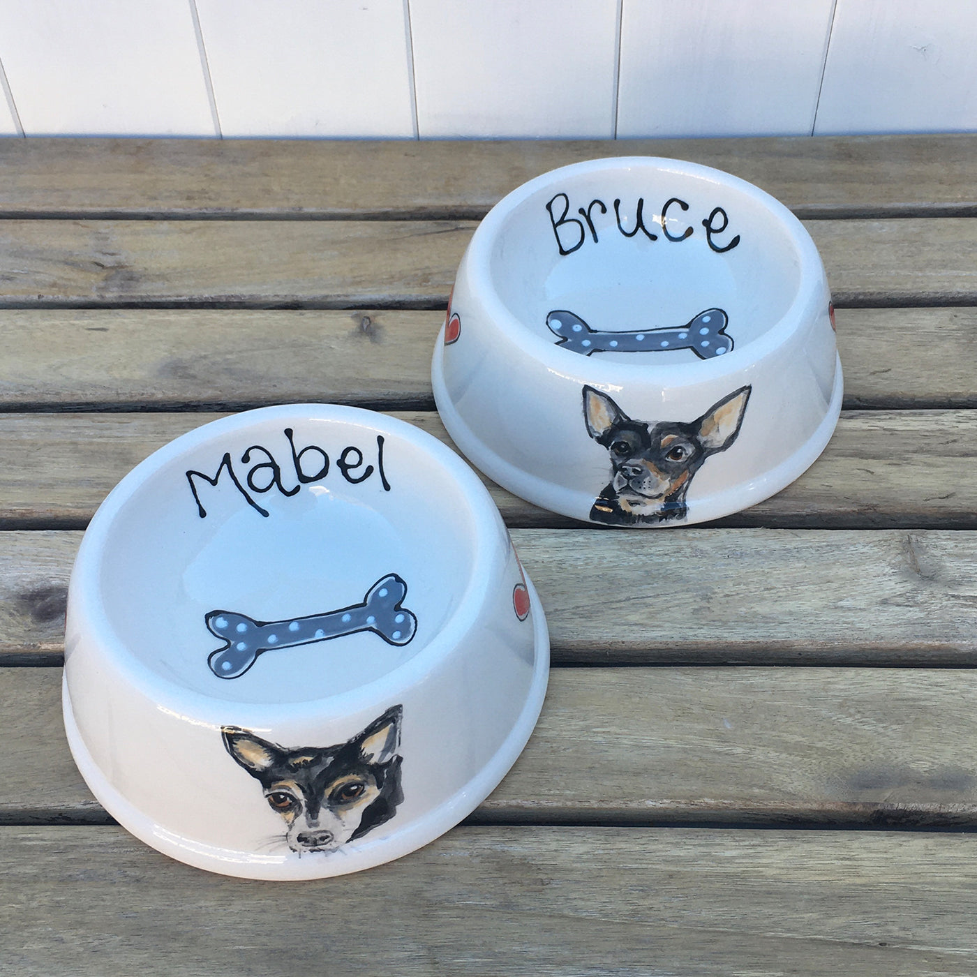 Portrait Dog Bowl by Purple Glaze - Angled