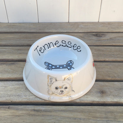 Portrait Dog Bowl by Purple Glaze - Angled