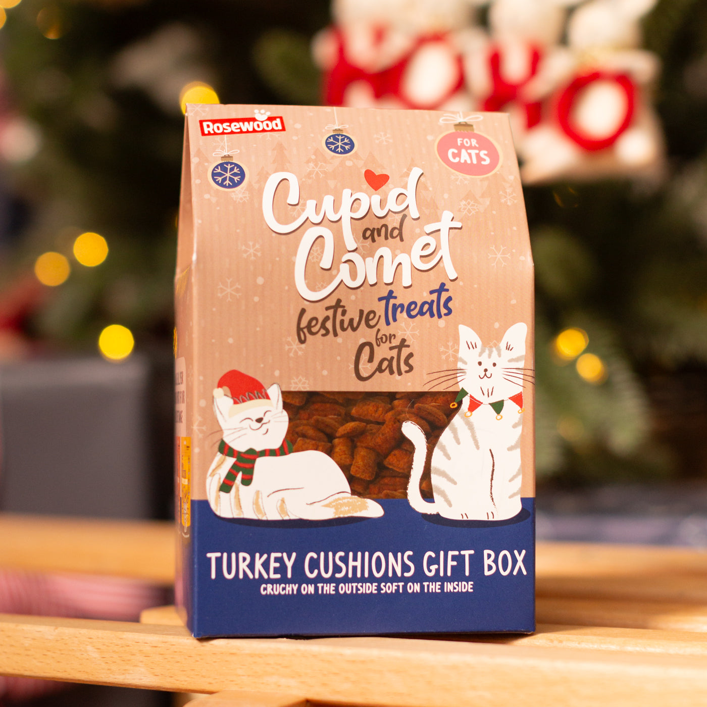 Rosewood Turkey Cat Cushion Christmas Gift Box