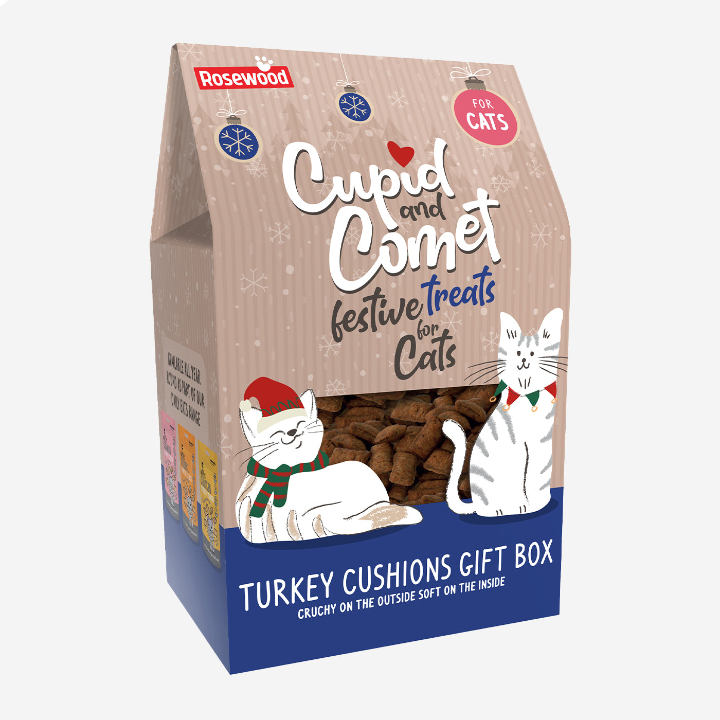 Rosewood Turkey Cat Cushion Christmas Gift Box