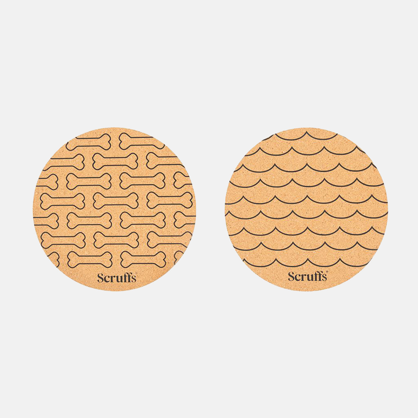 Scruffs Wave & Bone Cork Placemats - Set of Two