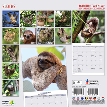 Sloths Calendar 2025