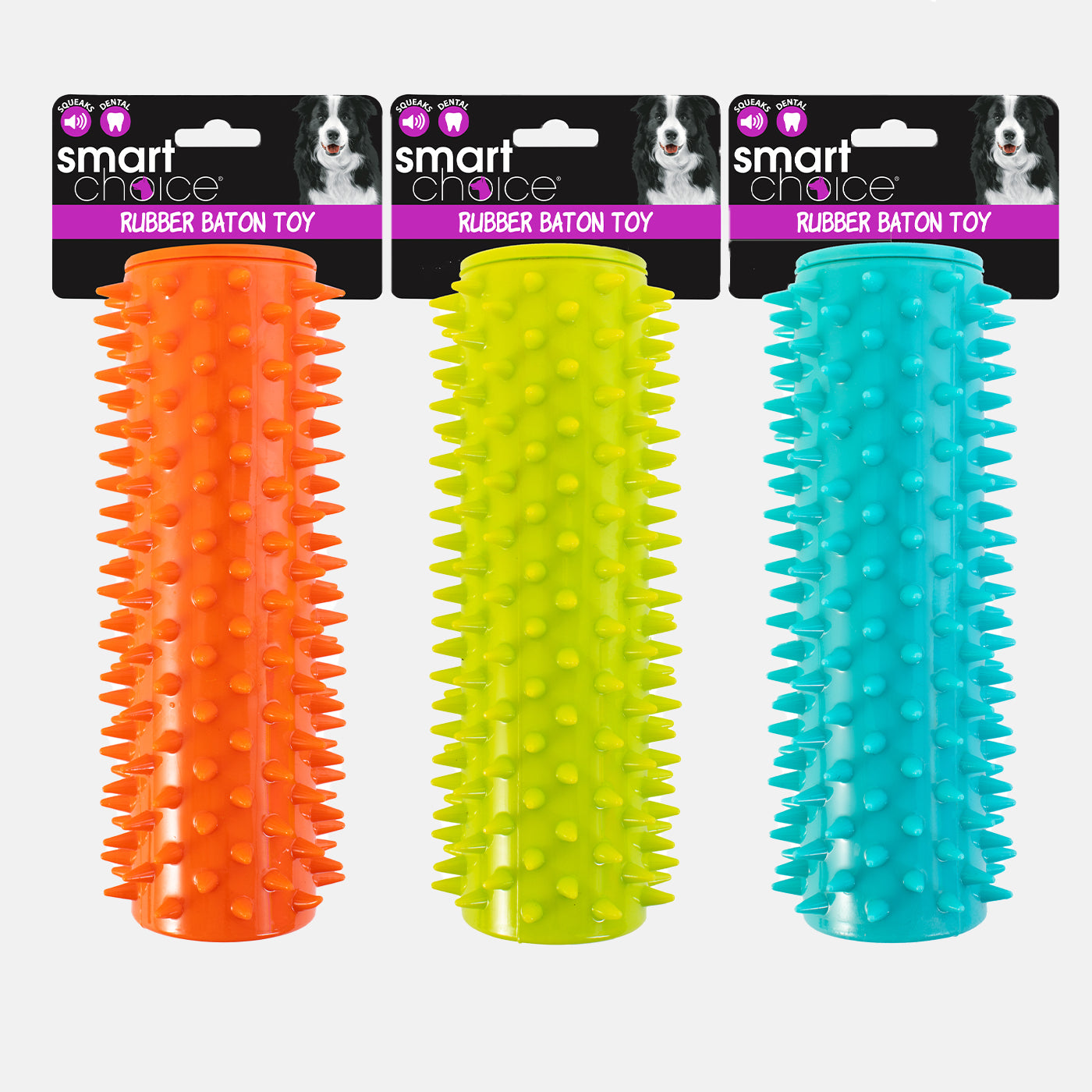 Spiky Rubber Baton Dog Toy