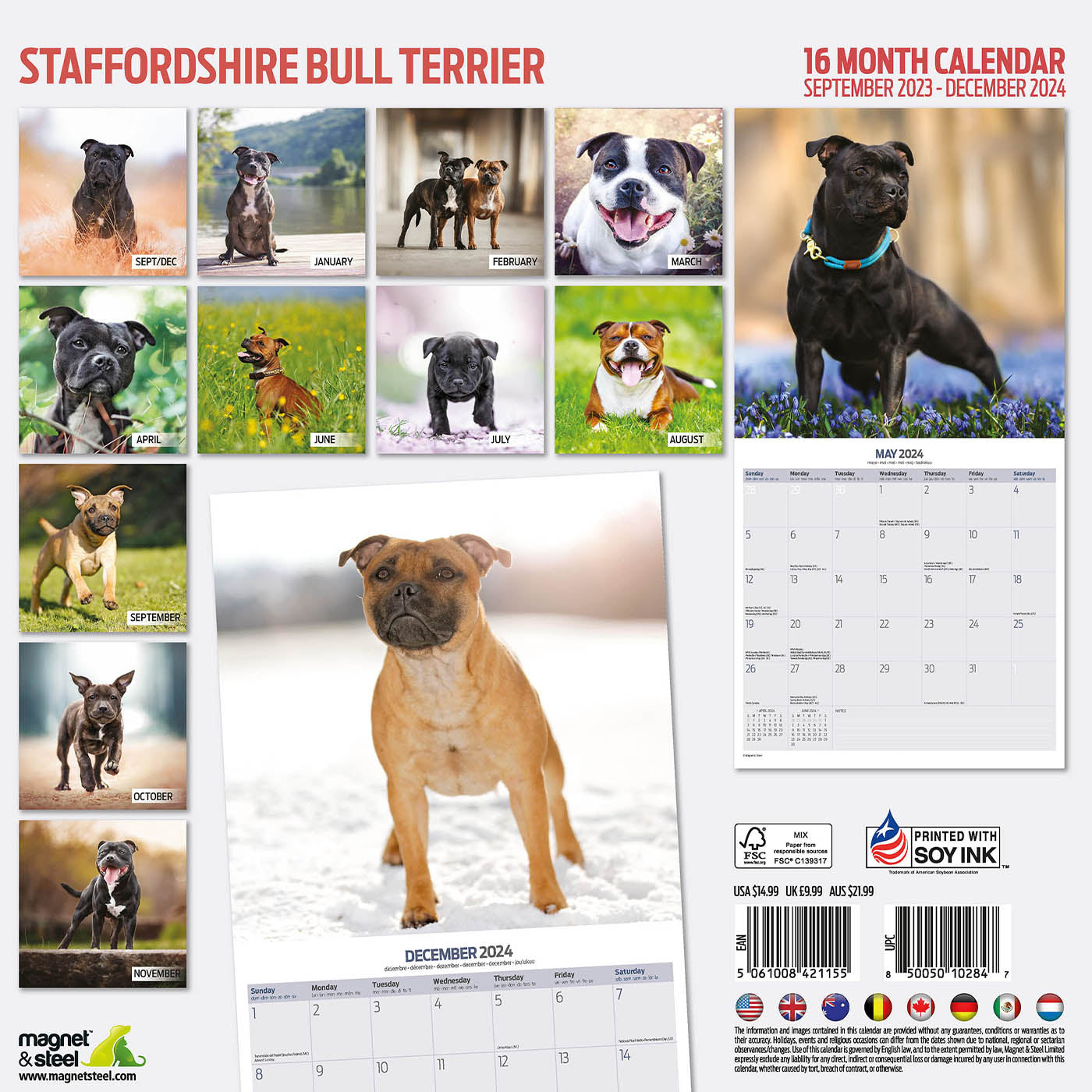 Staffordshire Bull Terrier Traditional Calendar 2024 Lords Labradors   StaffordshireBullTerrierTraditionalCalendar2024 