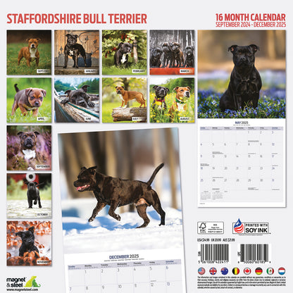 Staffordshire Bull Terrier Traditional Calendar 2025