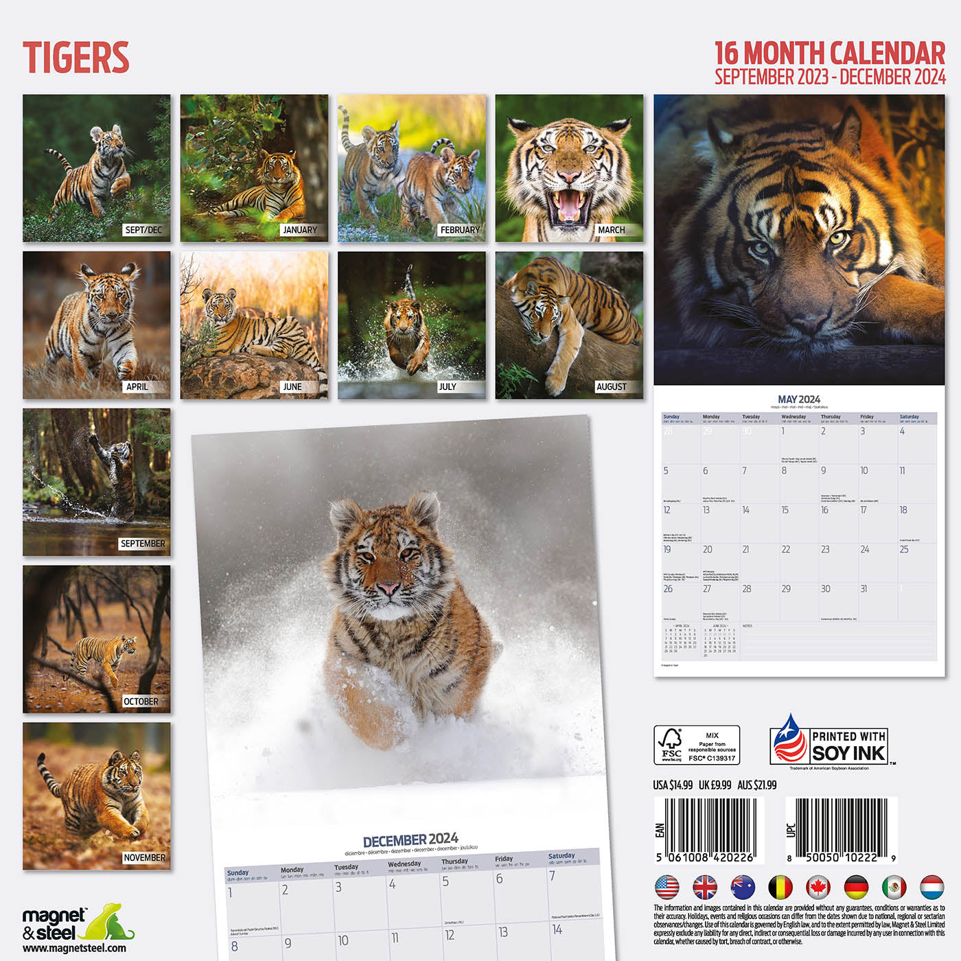 Tigers 2024 Calendar | Gifting | Lords & Labradors