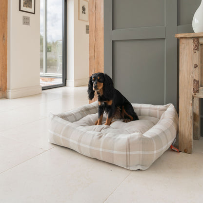 Box Bed For Dogs in Balmoral Tweed by Lords & Labradors