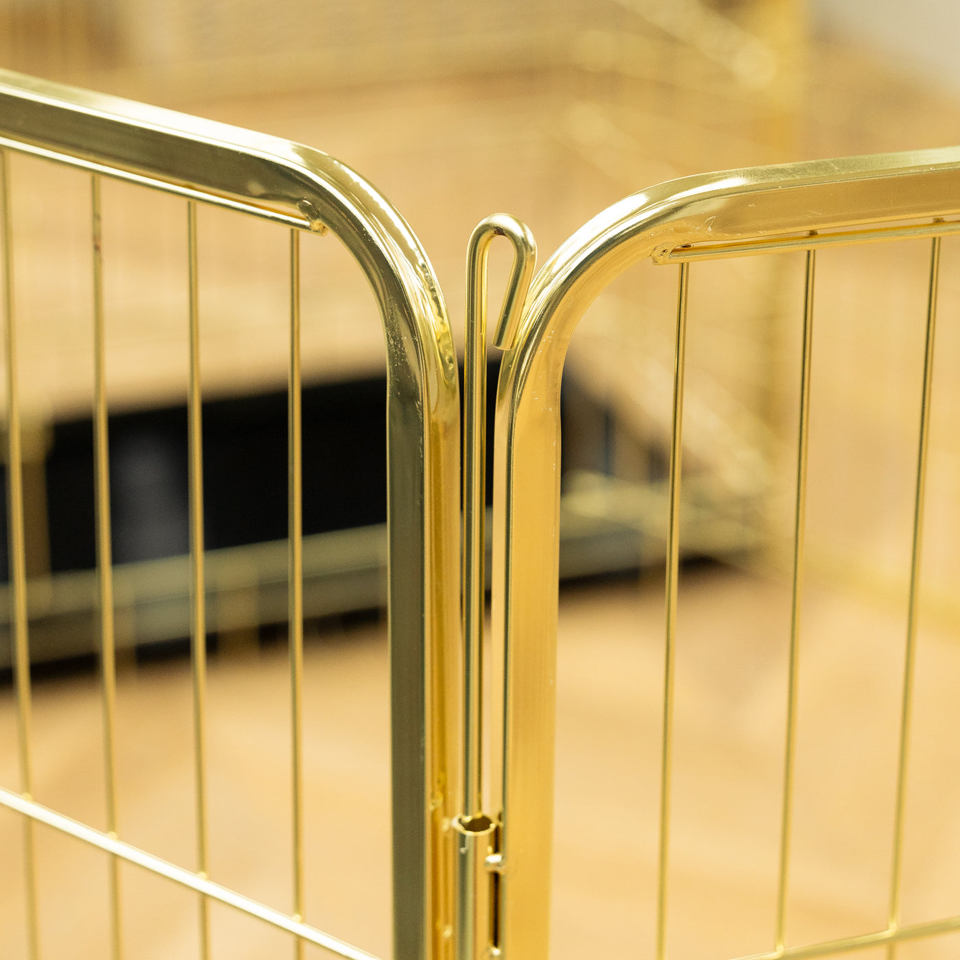 Special Edition Puppy Play Pen & Crate Extension in Champagne Gold by Lords & Labradors