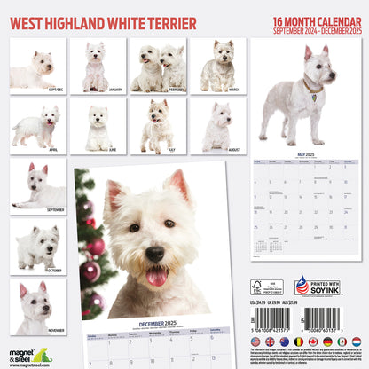 West Highland White Modern Calendar 2025