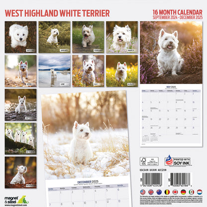 West Highland White Traditional Calendar 2025