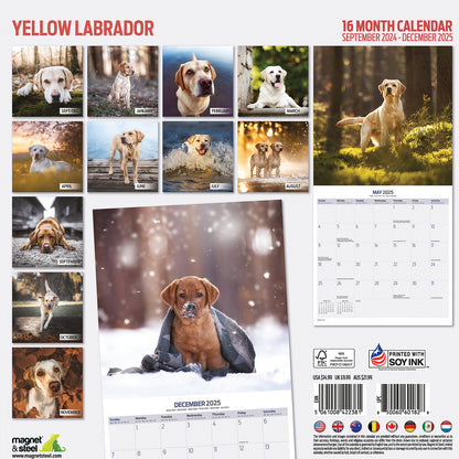 Yellow Labrador Traditional Calendar 2025