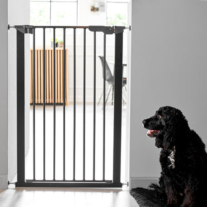 DogSpace Bonnie Extra Tall 105cm Pressure Fitted Pet Gate Black