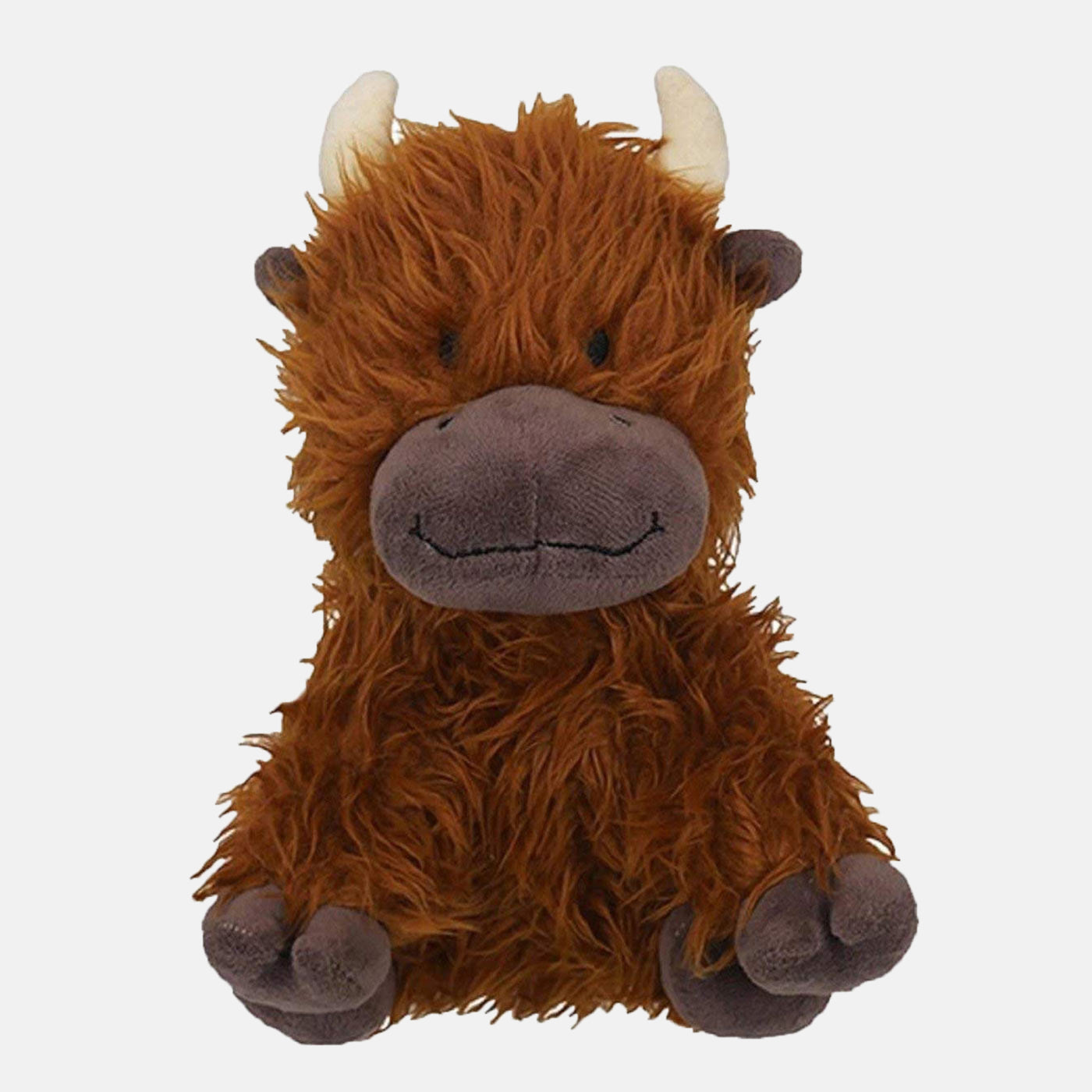 Tough Rope Fuzzy Cow Plush Dog Toy