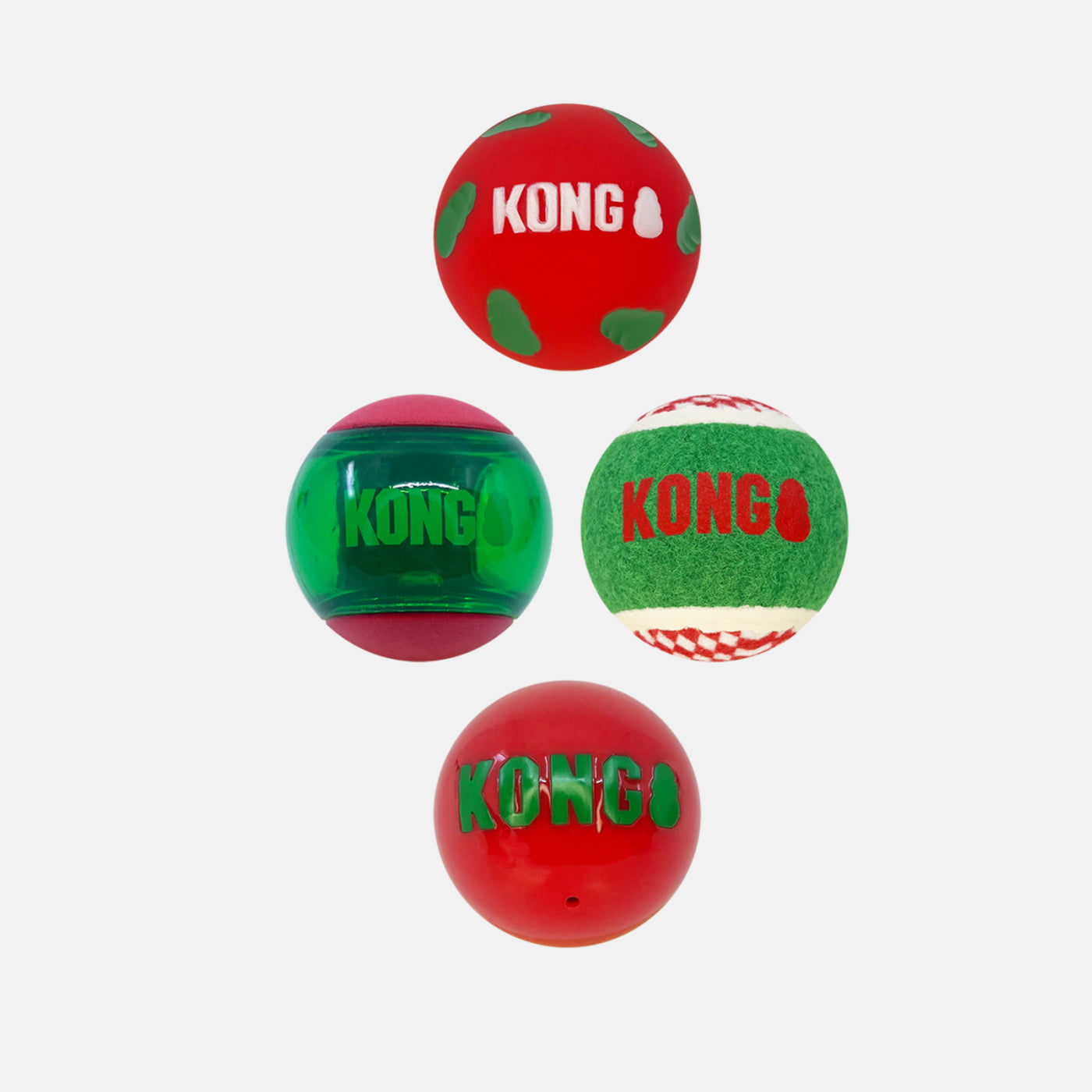 KONG Holiday Occasions Balls 4 Pack