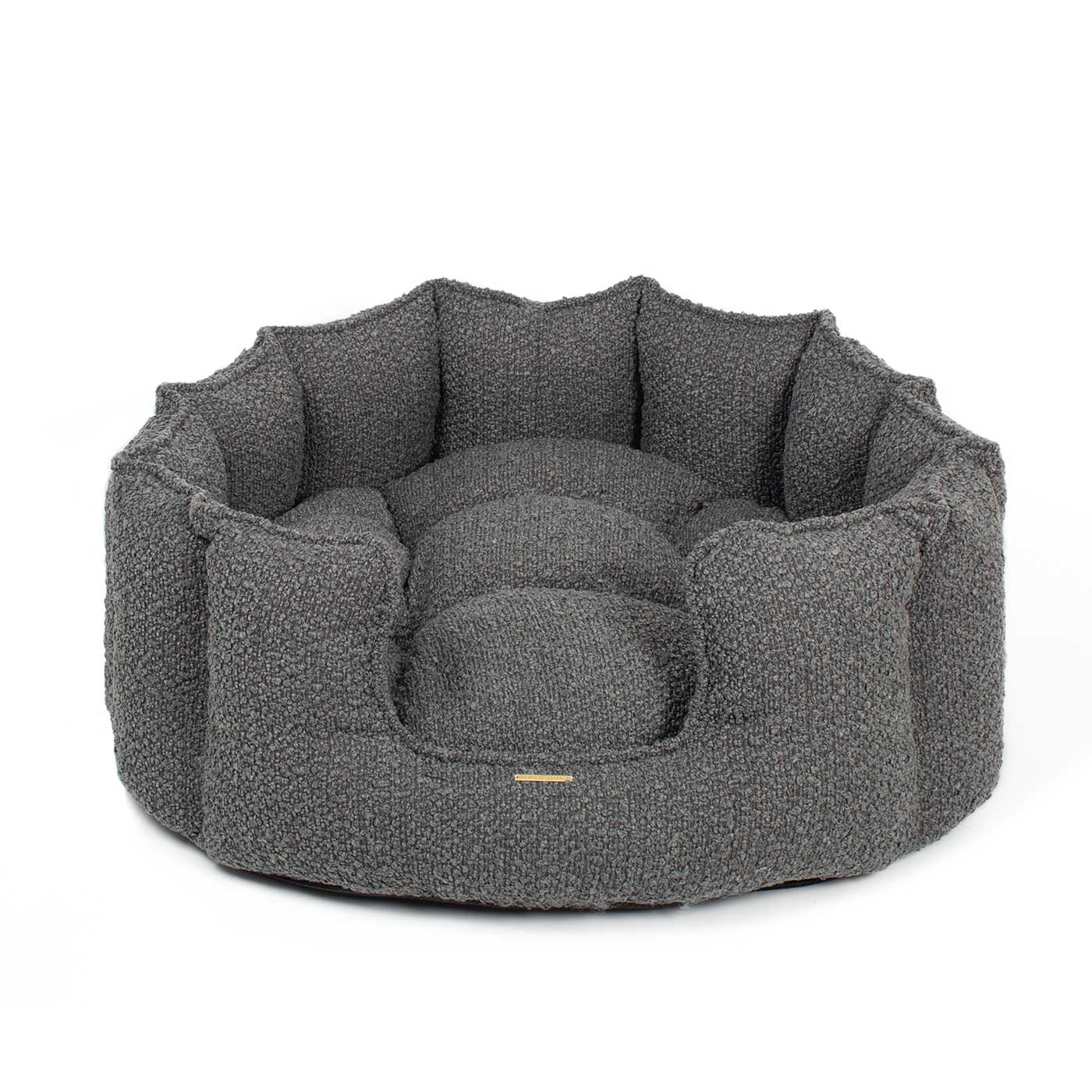 Granite High Wall Bouclé Bed For Dogs | Lords & Labradors