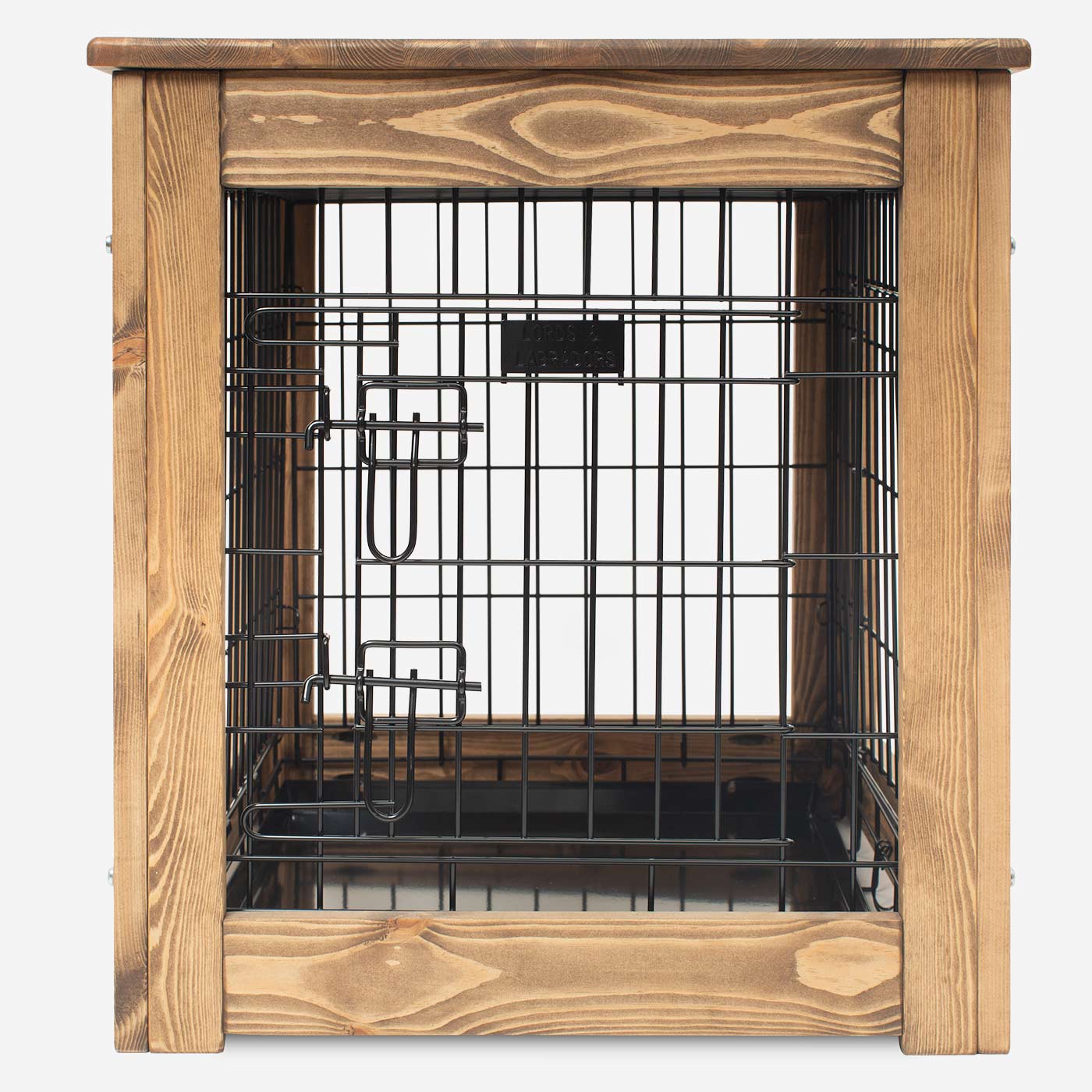 Wooden Rustic Dog Crate Surround | Lords & Labradors Dog Crate