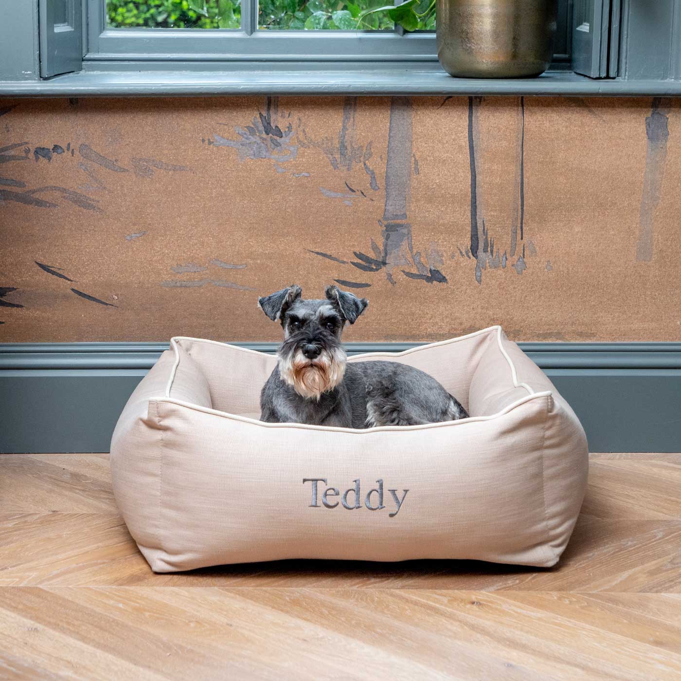 Box Bed With Removable Covers in Savanna Oatmeal by Lords & Labradors