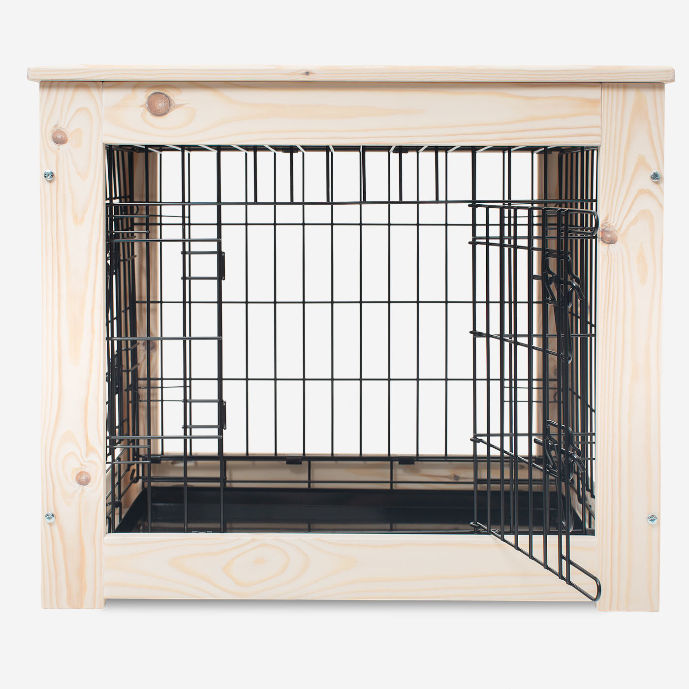 White Wash Dog Crate Surround | Lords & Labradors Dog Crate