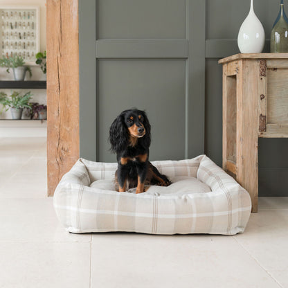 Box Bed For Dogs in Balmoral Tweed by Lords & Labradors