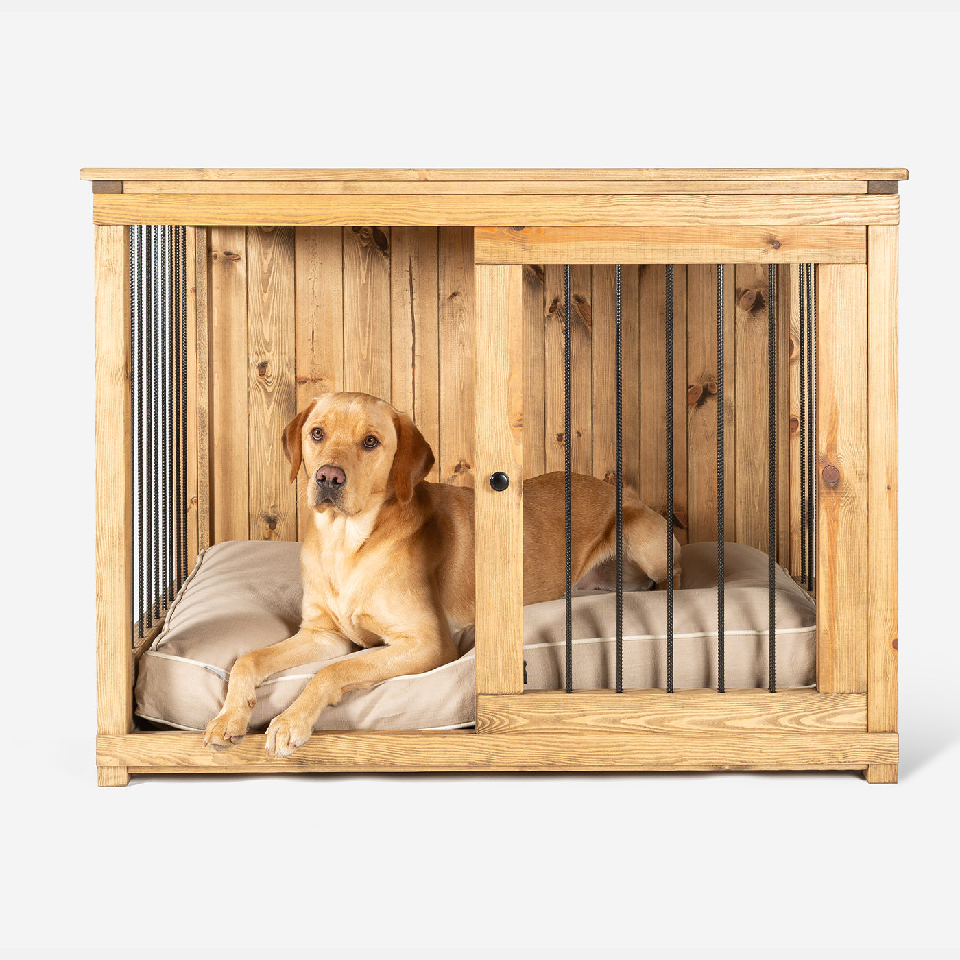 Wooden Sliding Door Broadsand Dog Crate by Lords & Labradors