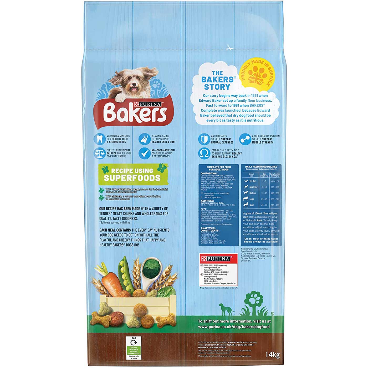 Bakers small hot sale dog food 14kg