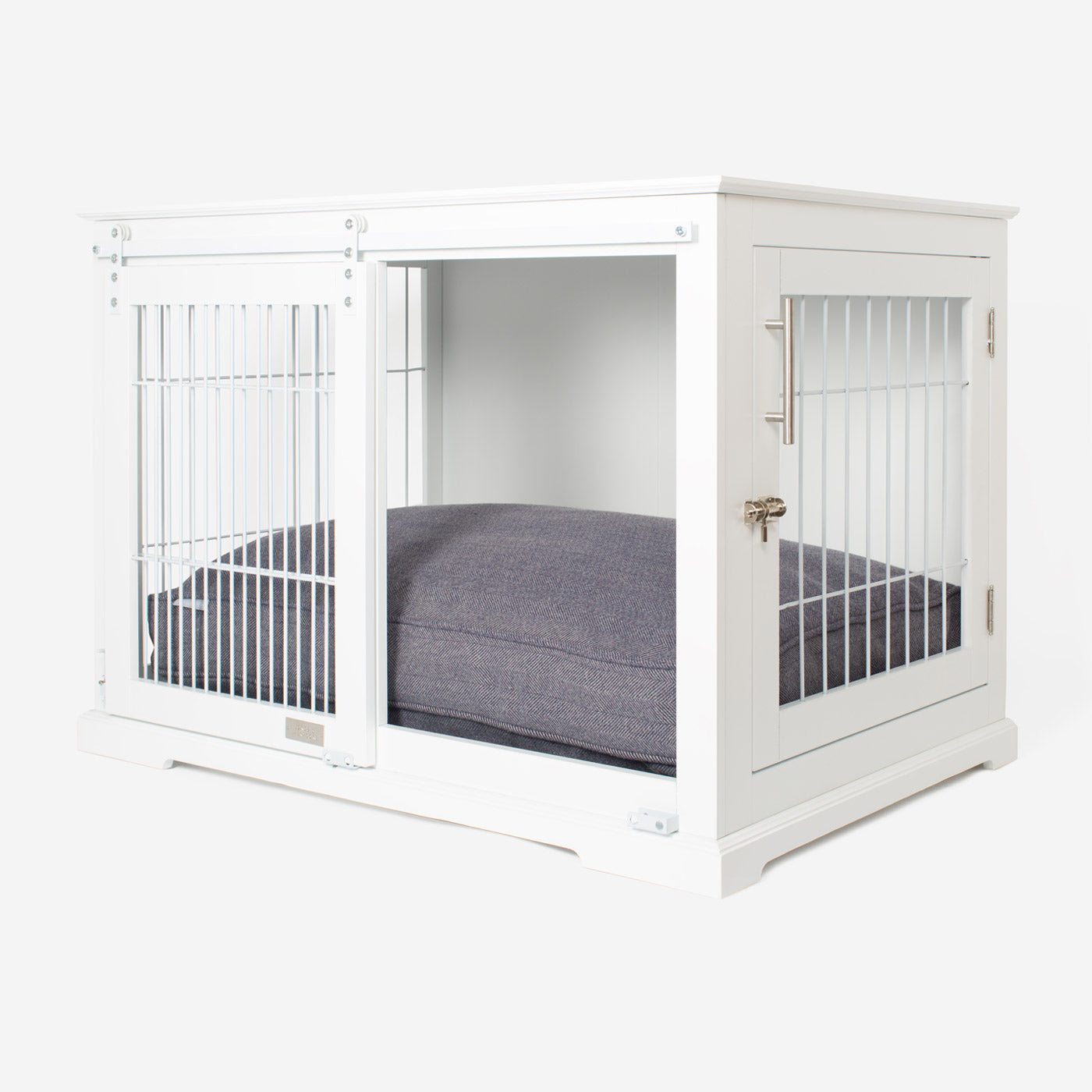 White wooden deals dog crate