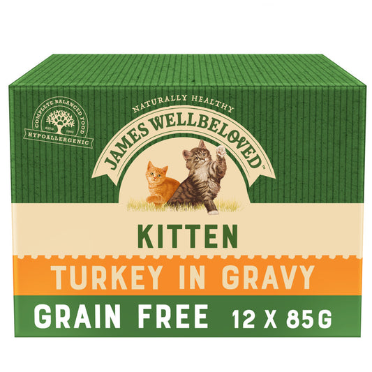 James Wellbeloved Kitten Turkey in Gravy Wet Food (12 x 85g)