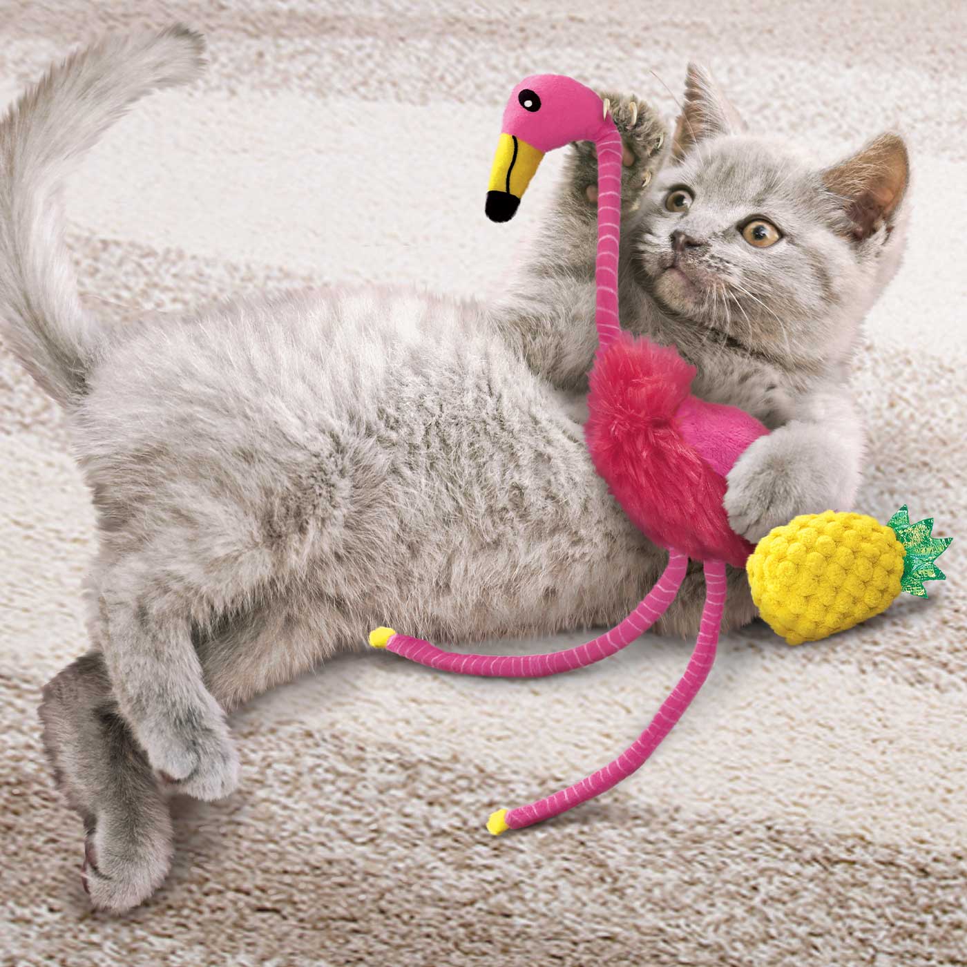 KONG Cat Tropics Flamingo 2 Pack