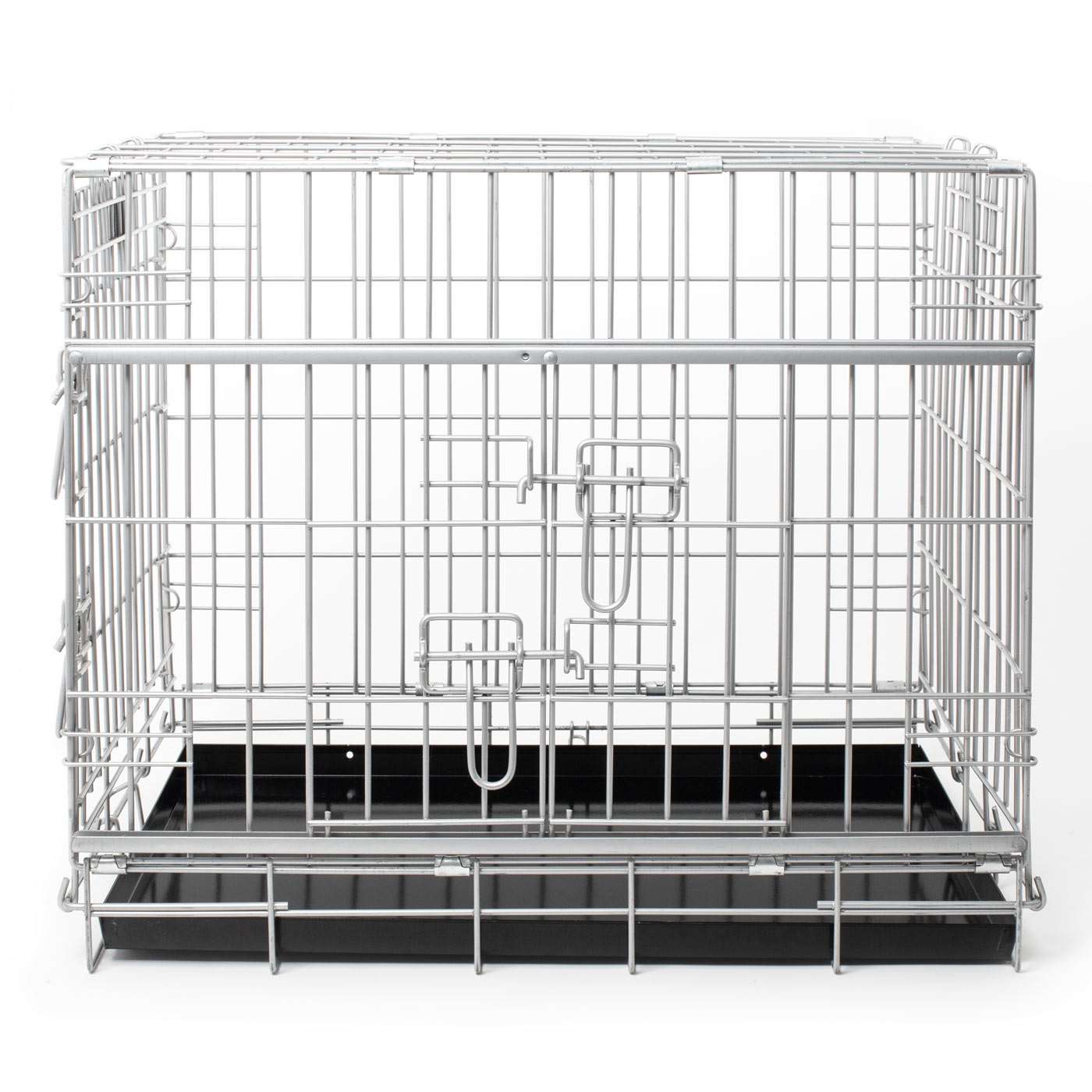 Grey store dog cage