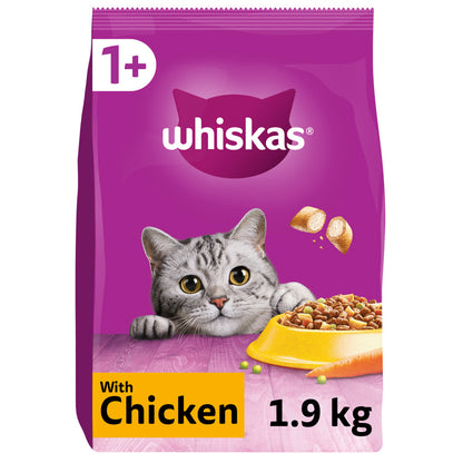 Whiskas 1+ Cat Complete Dry Food with Chicken