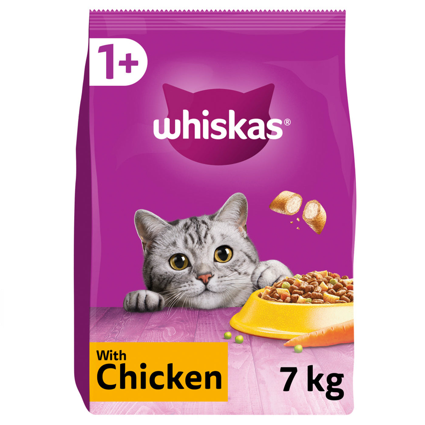 Whiskas 1+ Cat Complete Dry Food with Chicken