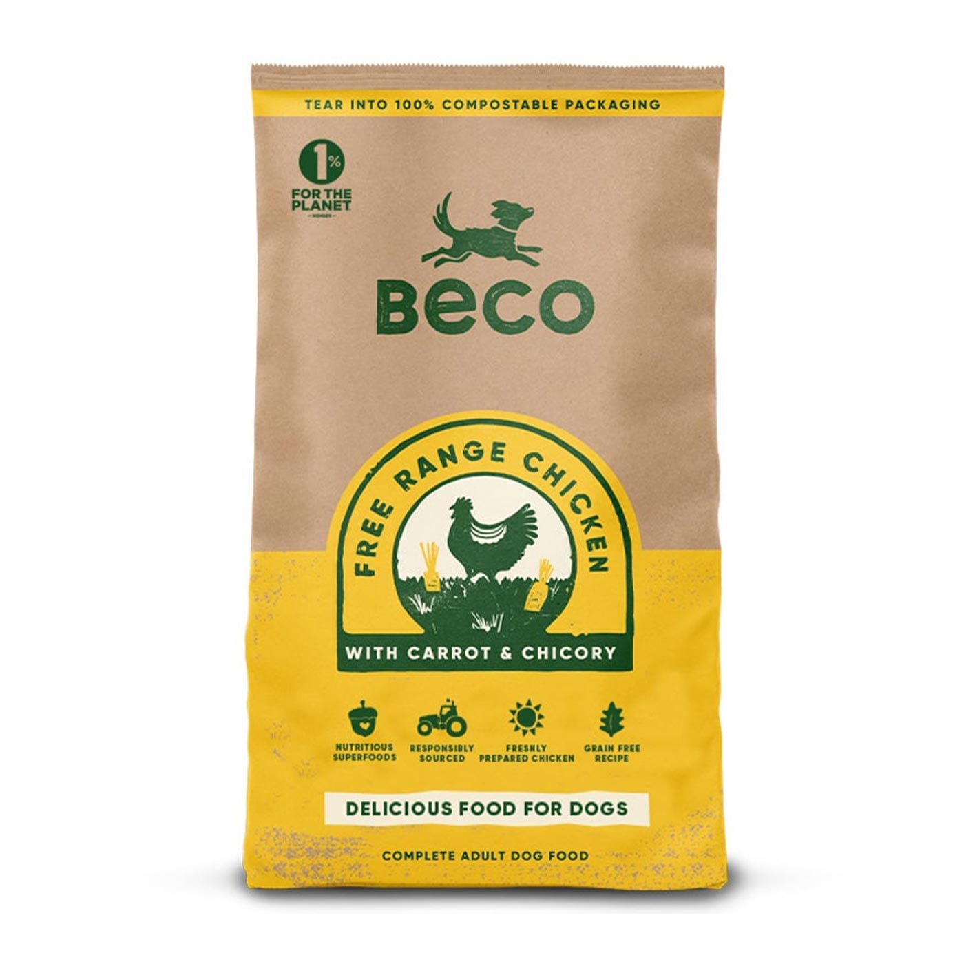 Beco Free Range Chicken With Carrot Chicory Dog Food