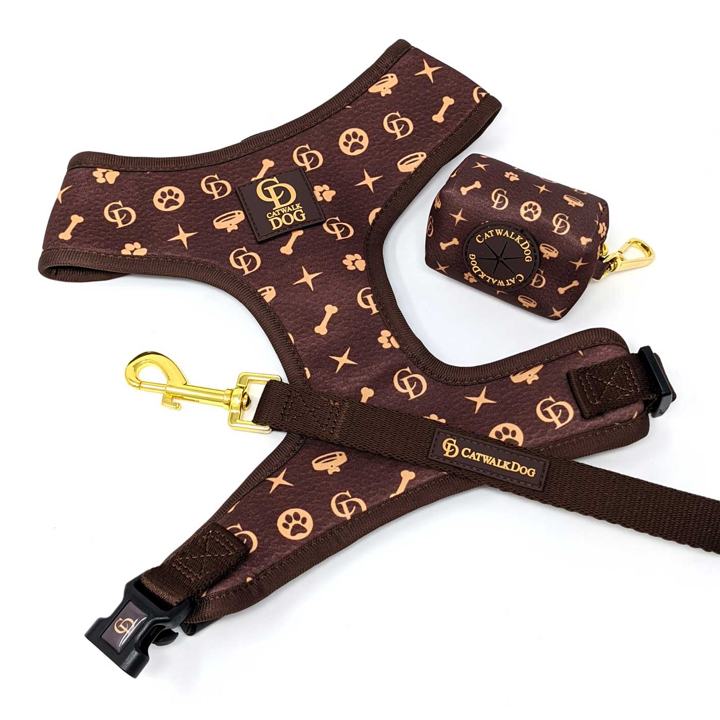 CHEWY VUITTON HARNESS AND LEAD