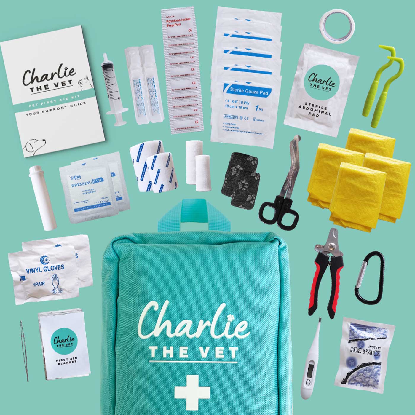 Discover, Charlie The Vet Pet First Aid Kit. Available at Lords and Labradors