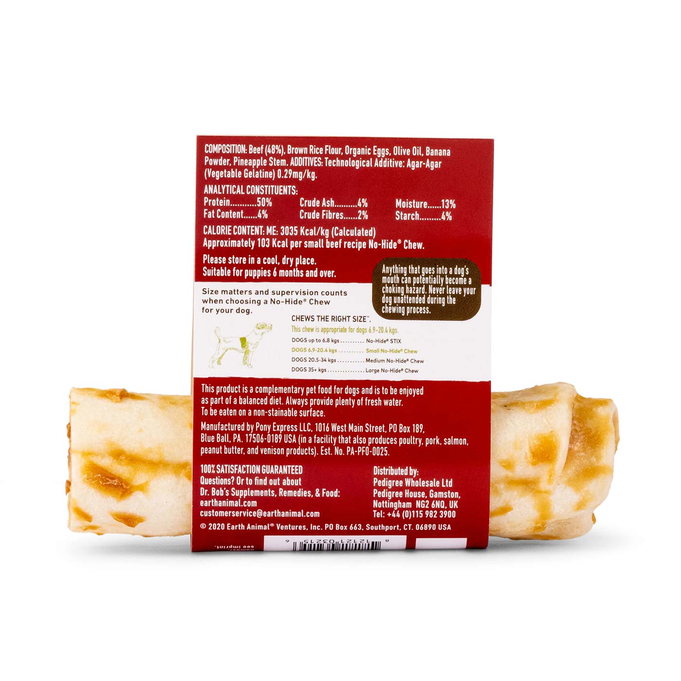 Earth Animal No Hide Beef Dog Chew Natural Treat Lords Labradors