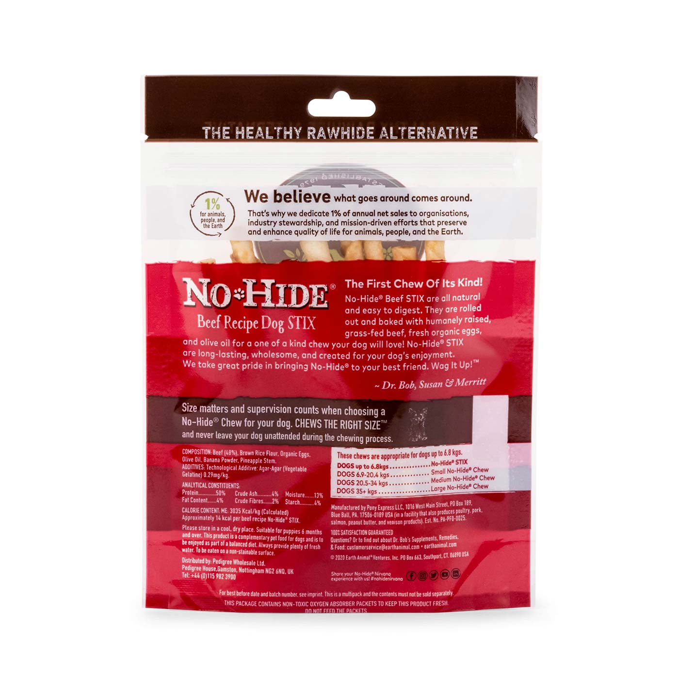 Earth Animal No Hide Beef Dog Stix Dog Chews Lords and Labradors Lords Labradors