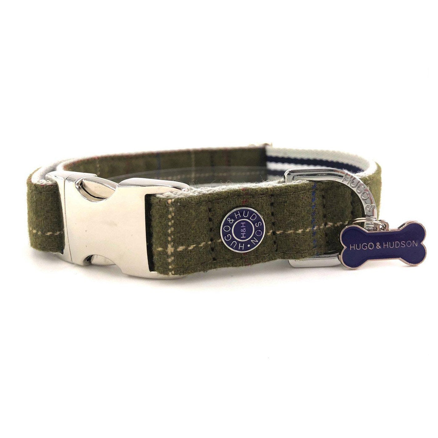 Hugo & Hudson Dark Green Check Collar