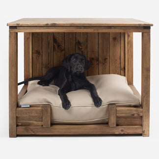 Wooden Rustic Open Dog Crate | Lords & Labradors Dog Crate