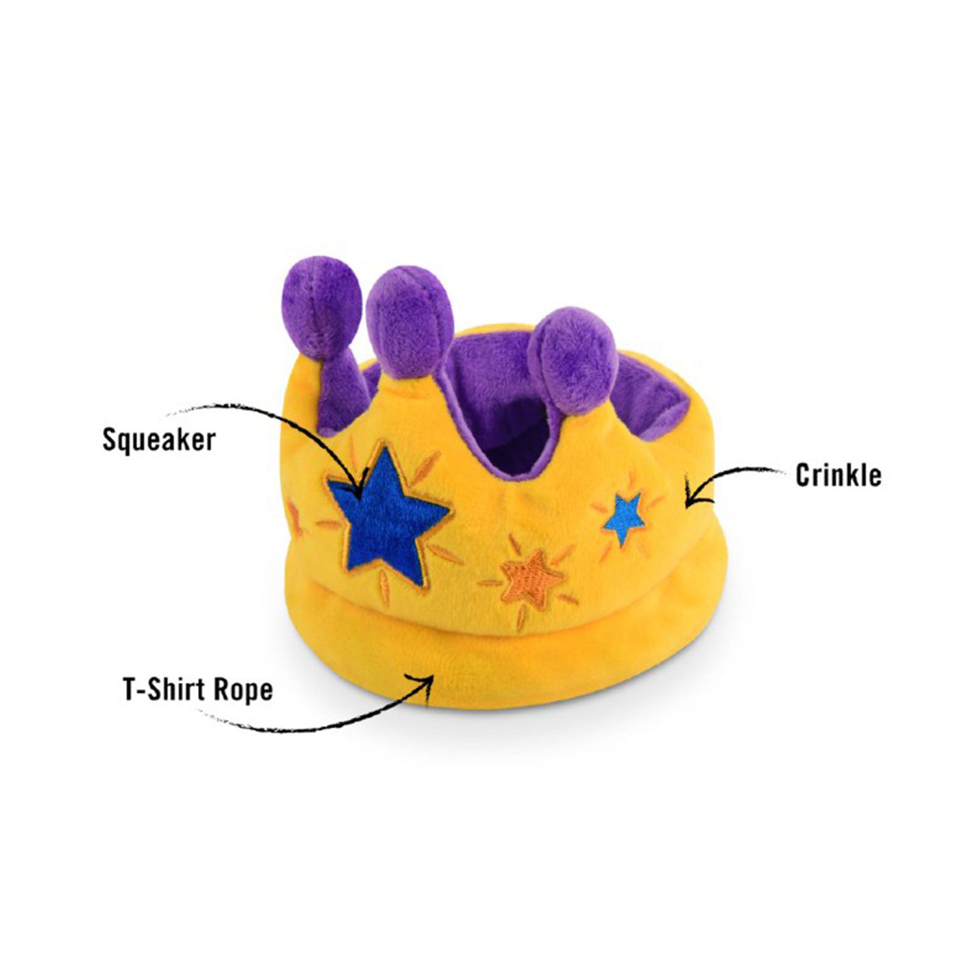 P.L.A.Y. Party Time Canine Crown Toy Plush Dog Toy