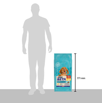 Purina beta puppy dry dog food Chicken 14kg size guide