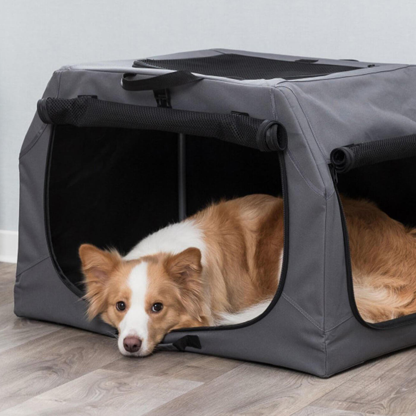 Canvas store dog cage